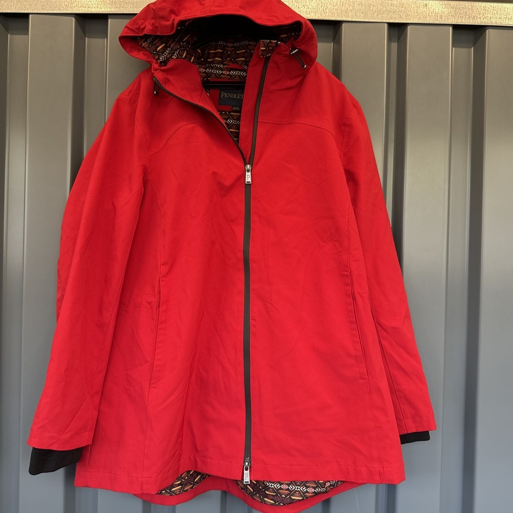 Womens Pendleton Waterproof Breathable Rain Trail Jacket Red XL